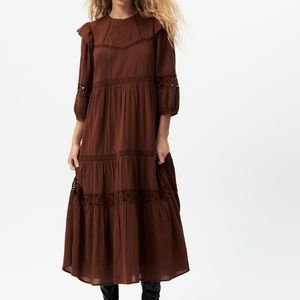 Zara Embroidered Midi Dress
